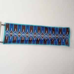 Vera Neuman Oblong Geometric Print Polyester Scarf Made in Japan - Vintage 1970s